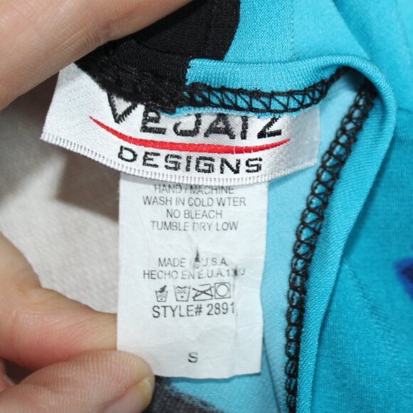 Women's Maxi Tank Dress Sleeveless Blue & Black Floral Print - Picture 5 of 6